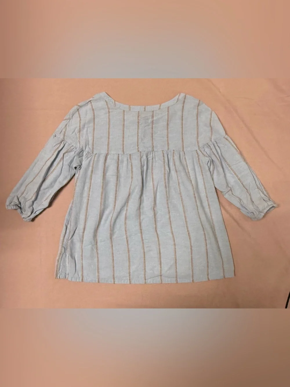 Old Navy Girls Blue Striped Babydoll Blouse XL